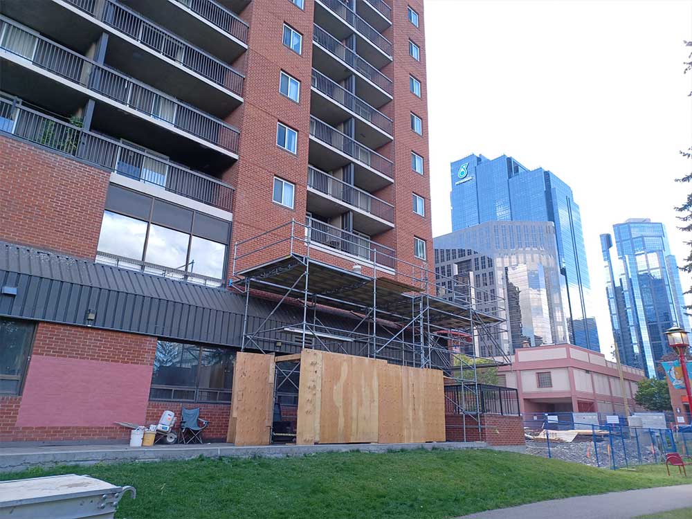 Calgary Scaffolding Project - Chinatown Residential Scaffold