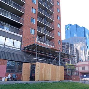 Calgary Scaffolding Project - Chinatown Residential Scaffold