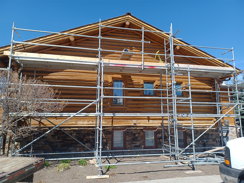 Calgary Scaffolding Project - Southern Alberta Pioneers Memorial Building Commercial Scaffold 1